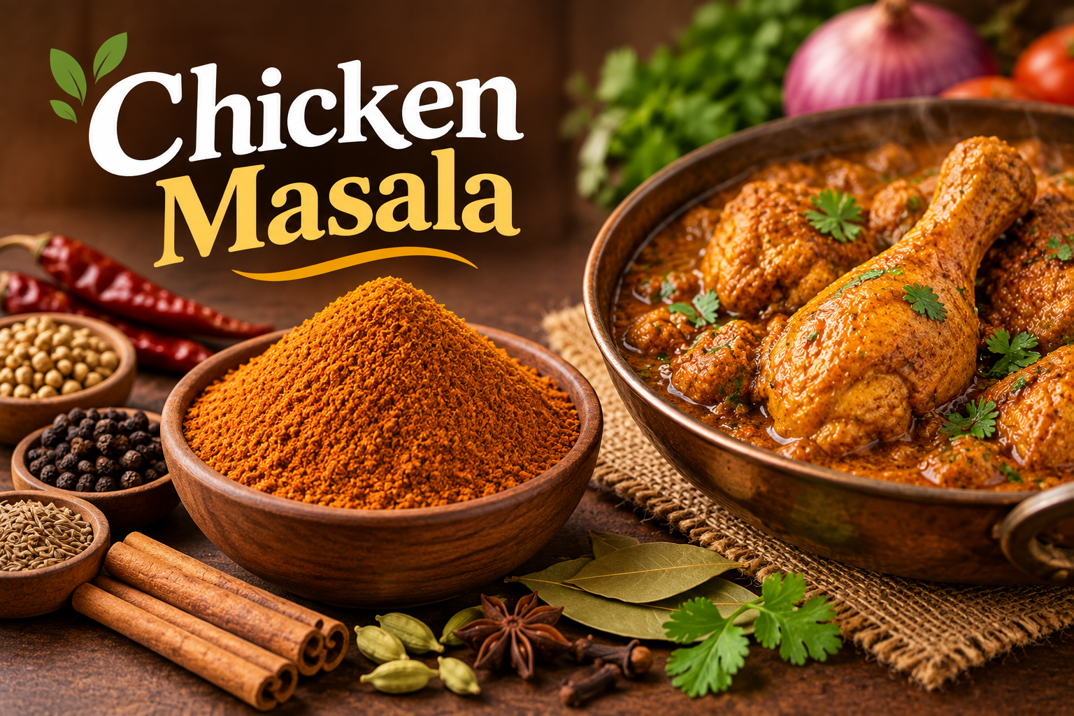 Sattva Dust’s organic Chicken Masala combines low-temp dehydrated spices, onion, garlic, and ginger for rich, authentic flavor—free from additives, perfect for bulk B2B supply.