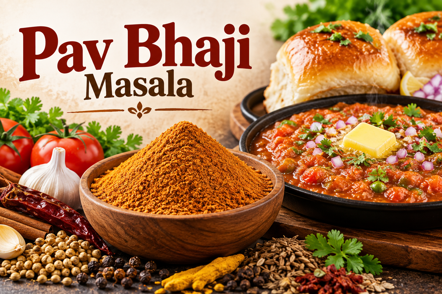 Sattva Dust Organic Pav Bhaji Masala delivers authentic, vibrant Mumbai street-style flavor made from 100% organic, low-temp dehydrated spices with zero added preservatives.